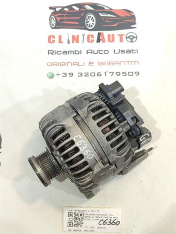 ALTERNATORE VOLKSWAGEN Golf 6 Plus 03C903023A CAX benzina 1390 (0812) - Foto 2