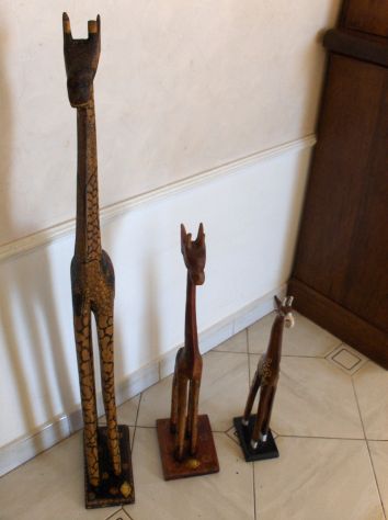 Trio Antche Sculture Giraffe - Foto 2