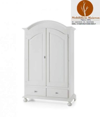 Mobili Rustici Classici Moderni Armadio 2 Ante 2 Cassetti Curvo cod 666 Nuovo