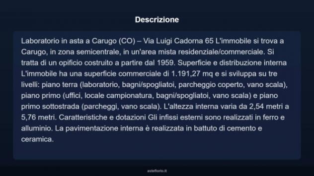 Immobile in asta di 1191 m² in vendita a Carugo - Foto 4