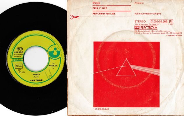 PINK FLOYD - Money / Any Colour You Like - 7' / 45 giri 1973 EMI / Harvest - Foto 2