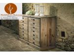 Mobili Rustici Pordenone Country Cassettiera 3 Cassetti 1 Anta Legno cod 12003