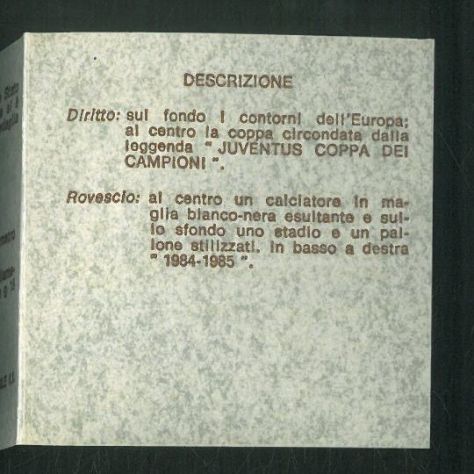 MEDAGLIA JUVENTUS COPPA CAMPIONI 1984-85 - Foto 6