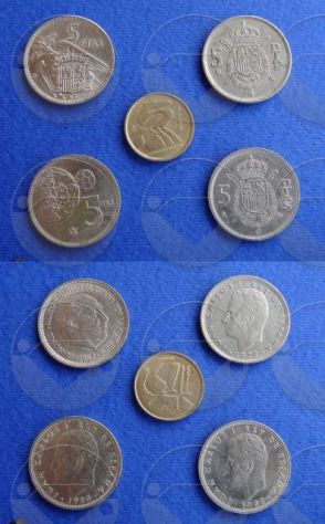 SPAGNA Lotto 21 Monete Pesetas - Foto 3