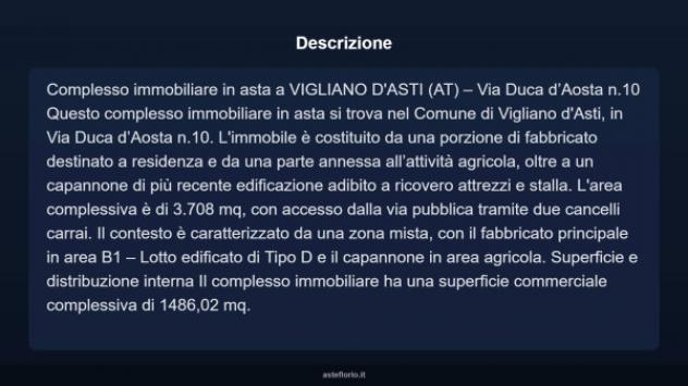 Immobile in asta di 1486 m² in vendita a Vigliano d'Asti - Foto 3