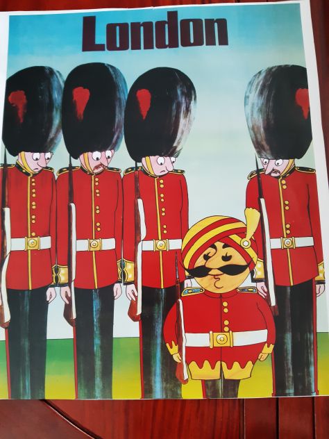7 Worlds best airline poster Air India 1963 55x47 Formato verticale - Foto 5
