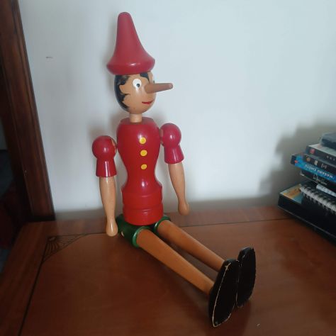 Pinocchio burattino in legno anni 70 - Foto 3