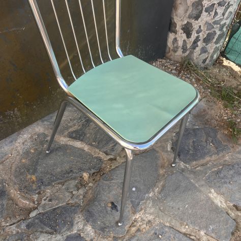 SEDIE VINTAGE ANNI 60 TUBOLARE CROMATO - Foto 4