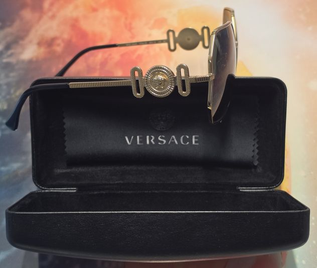 Occhiali da sole Versace Medusa Biggie (modello VE2248 1002/87) originali - Foto 3