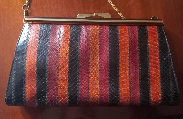 Borsa vintage pitonata anni '70