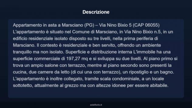 Immobile in asta di 197 m² con più di 5 locali in vendita a Marsciano - Foto 3