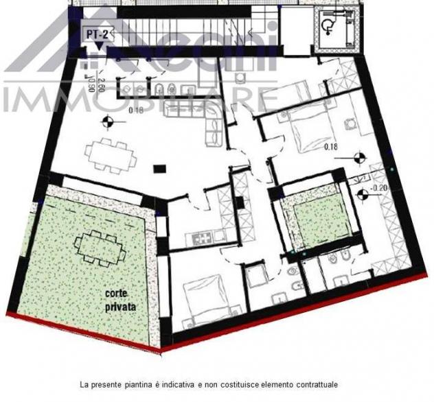 69 - A2_M - 4 LOCALI CON 2 GIARDINI INTERNI - NUOVA "RESIDENZA LE CORTI"
