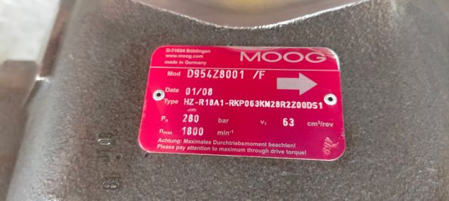 Pompa Moog MZ-R18A1-RKP063KM28R2Z00DS1 - Foto 2