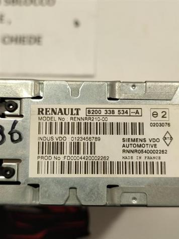 LETTORE CD RENAULT Megane Cabrio 8200338534 F9Q (0210) - Foto 5