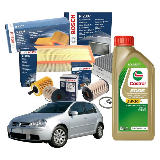 Kit Tagliando + Olio Motore BOSCH VW Golf V 2.0 TDI