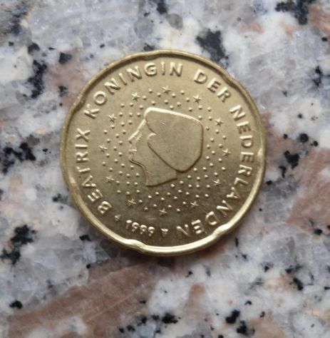 MONETA DA 20 CENTESIMI EURO OLANDA DEL 1999 - MAI CIRCOLATO -