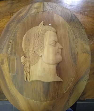 QUADRO SCULTURA IMPERATORE ANTICA ROMA LEGNO NOCE - Foto 8