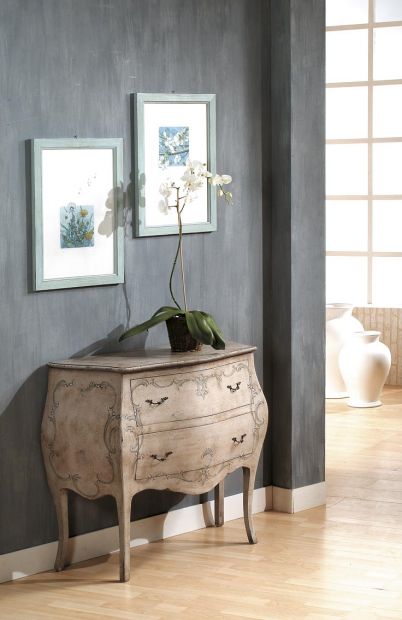 Arredi Decorati: Comò 2 cassetti Bombato 001 Nuovo