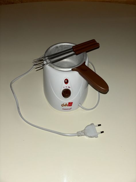 FONDI CIOCCOLATO/CIOCCOLÈ AMSTRAD CON PENTOLINO+3 FORCHETTINE TUTTO FUNZIONANTE - Foto 4