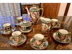 SERVIZIO CAFFE' ART DECO' IN PORCELLANA CECOSLOVACCA