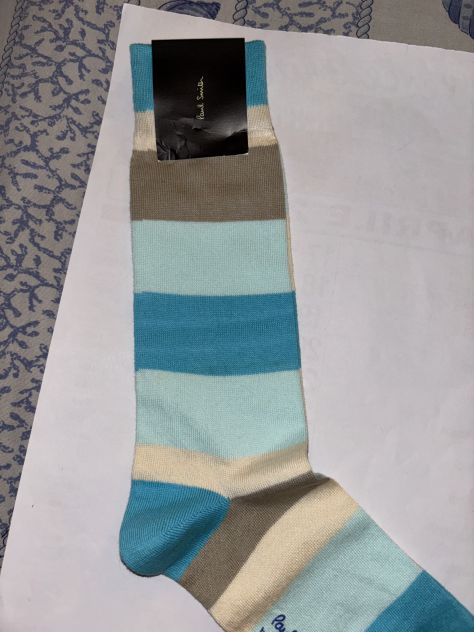 CALZE NUOVE CON CARTELLINO DA UOMO LEGGERE FIRMATE ORIGINALI PAUL SMITH,MADE IN - Foto 2