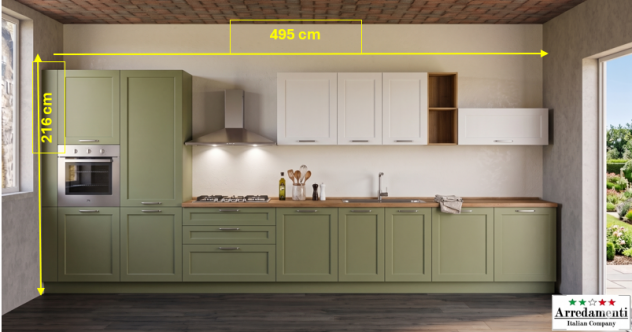 CUCINA LINEARE NUOVA COMPONIBILE CON ELETTRODOMESTICI CUCINE MODERNE SU MISURA