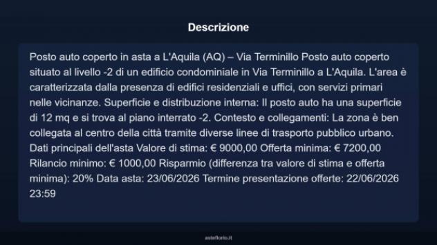 Immobile in asta di 12 m² in vendita a L'Aquila - Foto 4