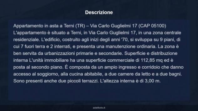Immobile in asta di 112 m² con più di 5 locali in vendita a Terni - Foto 17