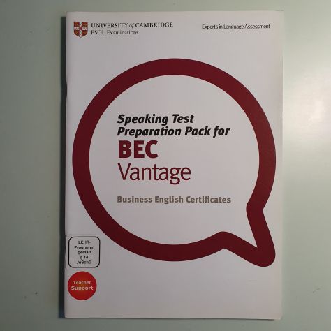 Speaking Test Preparation Pack for BEC Vantage - Business English Certificate