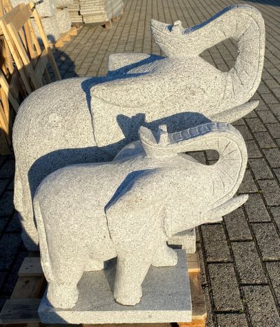 Elefante in pietra granito - Foto 8