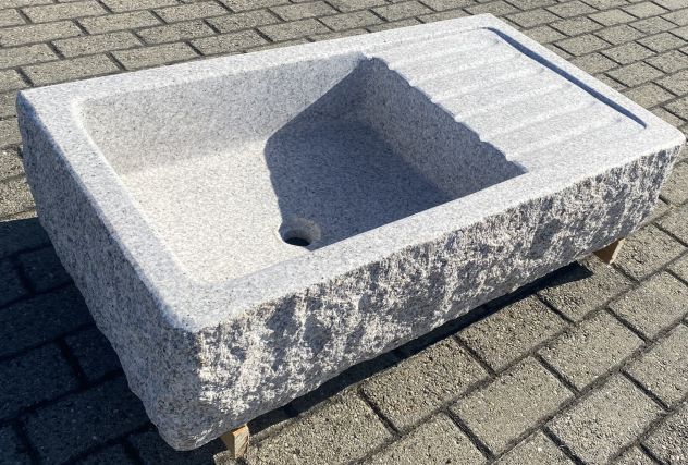 Lavello lavandino con piano in pietra granito 90 cm - Foto 7