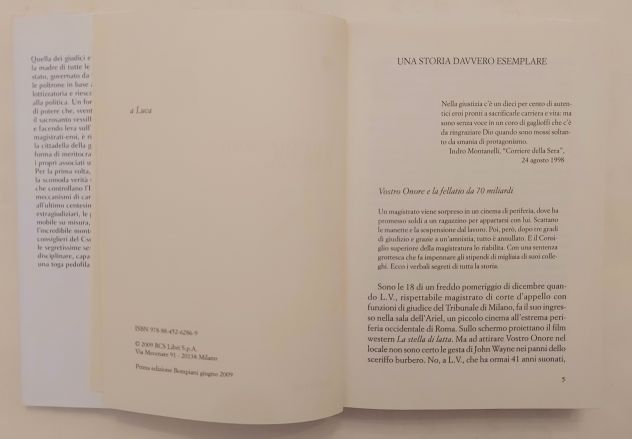 Magistrati l'ultracasta di Stefano Livadiotti 1°Ed.Bompiani, giugno 2009 - Foto 5