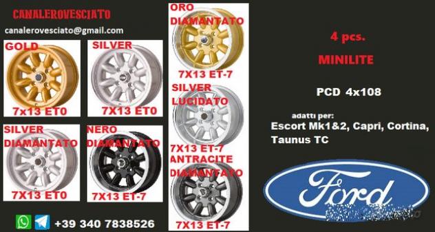 Minilite 7x13 4x108 FORD CITROEN PEUGEOT SAAB