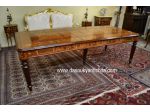 Tavolo da pranzo-riunioni intarsiato stile inglese allungabile fino a 232 cm.