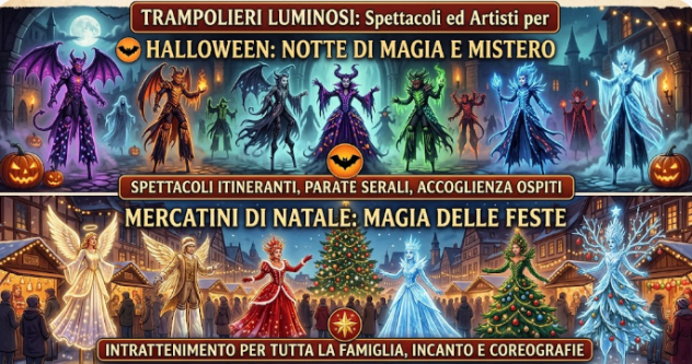 Spettacoli ed Artisti per Halloween Mercatini di Natale