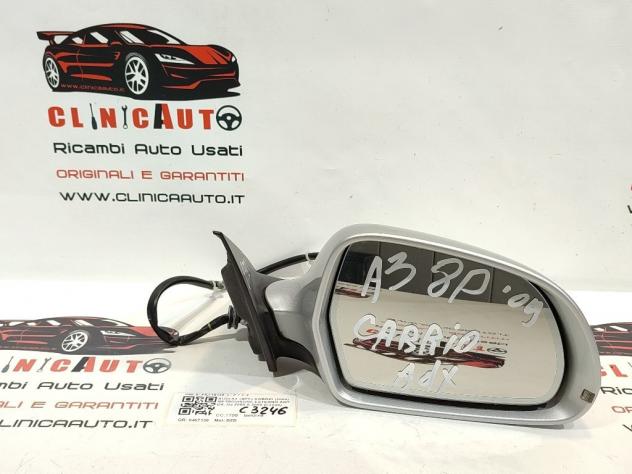 SPECCHIETTO RETROVISORE DESTRO AUDI A3 Cabriolet Serie (8P7) 8- FILI 18138 BZB (0813)
