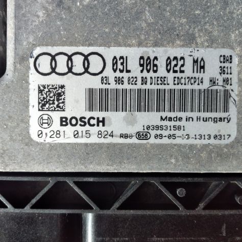 ECU AUDI A3 2.0 Tdi 143cv 0281015824 1039S31581 EDC17CP14 centralina motore B - Foto 7