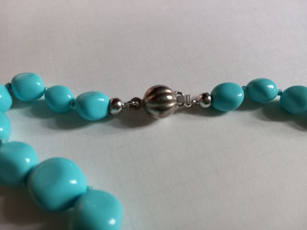 Collana argento e sassi di turchese - Foto 4
