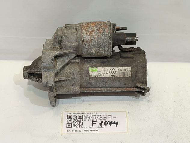 MOTORINO D' AVVIAMENTO DACIA Duster 1° Serie 8200836473 K9K896 diesel 1461 (1017) - Foto 2