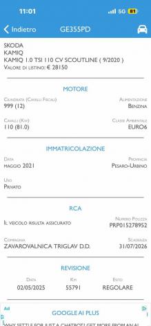 SKODA Kamiq 1.0 TSI 110 CV Ambition rif. 23921897 - Foto 2