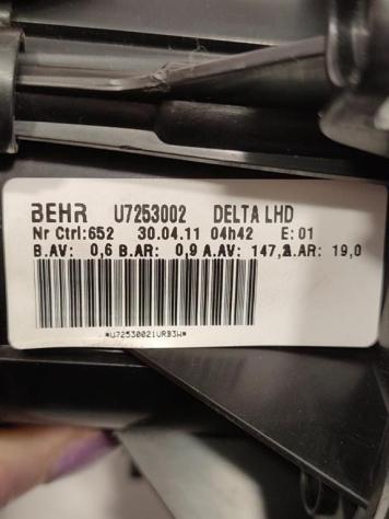 VENTOLA ABITACOLO OPEL Astra J 2° Serie U7253002 25020140 A17DTR diesel 1686 (11) - Foto 4