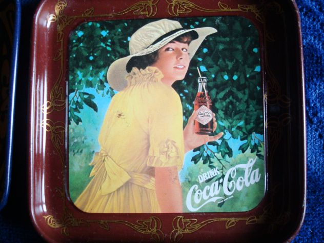 Vassoio in metallo + 6 Sottobicchieri commemorazione 100 Anni COCA COLA - Foto 9