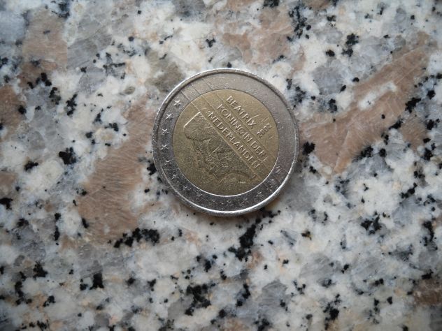 2 EURO OLANDA PAESI BASSI CIRCOLATI DEL 2002 - CON DIFETTO DI CONIO - - Foto 2