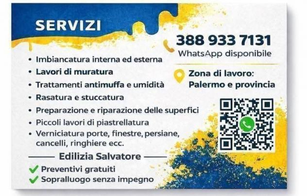 Imbianchino indoratore muratore ecc