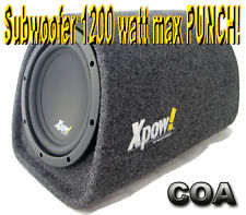 Subwoofer auto bass box 20 cm amplificato da 1200 watt max!