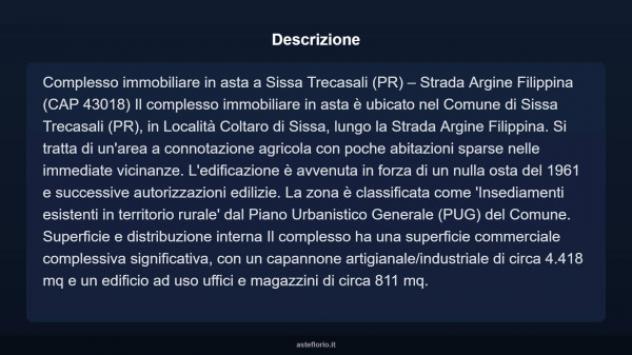 Immobile in asta di 4417 m² in vendita a Sissa Trecasali - Foto 4