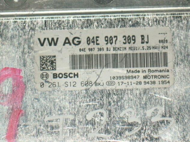 0261S12608 ECU VW AG SEAT LEOM 1.4 TSI 04E907309BJ 0261S12608 MED17.5.25 - Foto 2