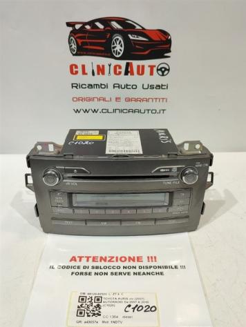AUTORADIO TOYOTA Auris Serie (E150) 86120-02520 1NDTV (0712)