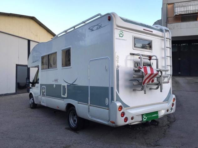CAMPER RIMOR FORD MANSARDATO GARAGE 6 POSTI CASTELLO GEMELLATO POSTERIORE GANCIO TRAINO GENERALI USATI - Foto 3