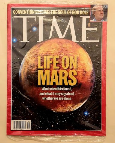 Rivista Time: Life on Mars.What scientists found August 19, 1996 nuovo